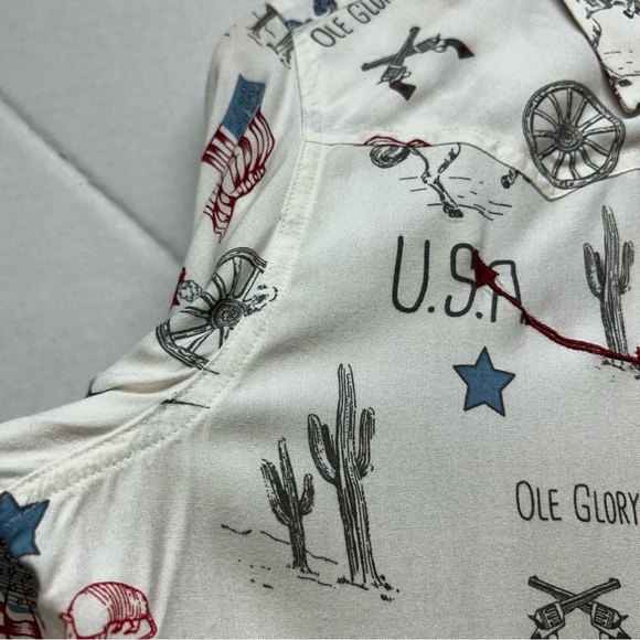 Cruel Shirt Women Medium *no Tag* Bull Western Cowgirl Horse America USA‎ FLAG - Picture 7 of 15